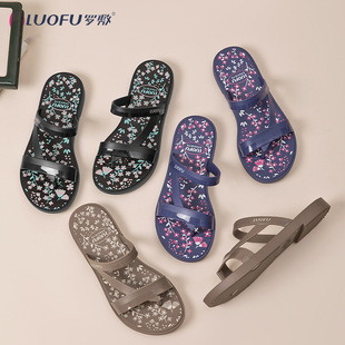 Luofu Soft-Soled Slippers, Summer Retro Fashion and Comfortable Birkenstock Sandals, New Style for Home and Outdoor Wear, Women's Half-Flop Flip-Flops
