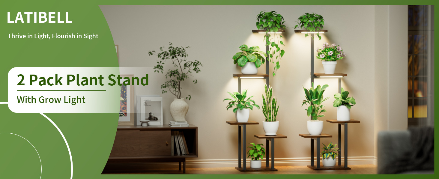 plant stand with grow light