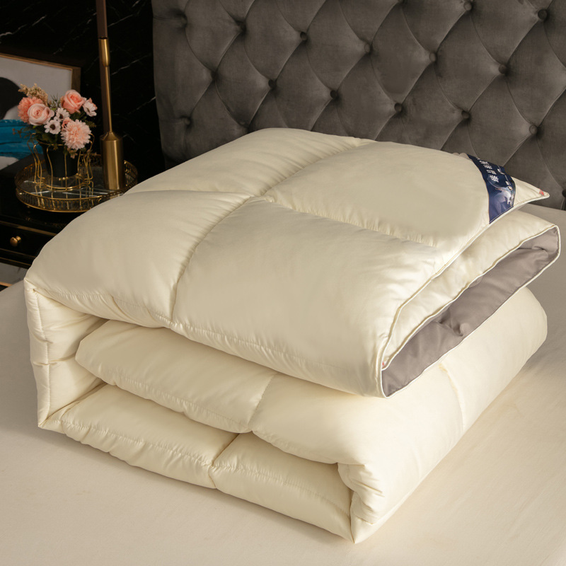 Feather Velvet Quilt Silk Cotton Quilt Single Double Thickened Warm Spring and Autumn Quilt Core Winter Cotton Quilt Wholesale