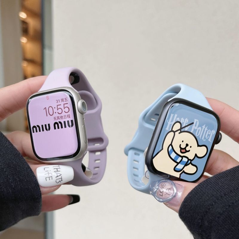 Suitable for Apple Watch Straps, Liquid Iwatch987654Se Generation Waterproof S11 Small Waist Design