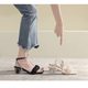 Transparent high heels women's 2024 summer new sandals with square toe thick heel fairy style outdoor sandals
