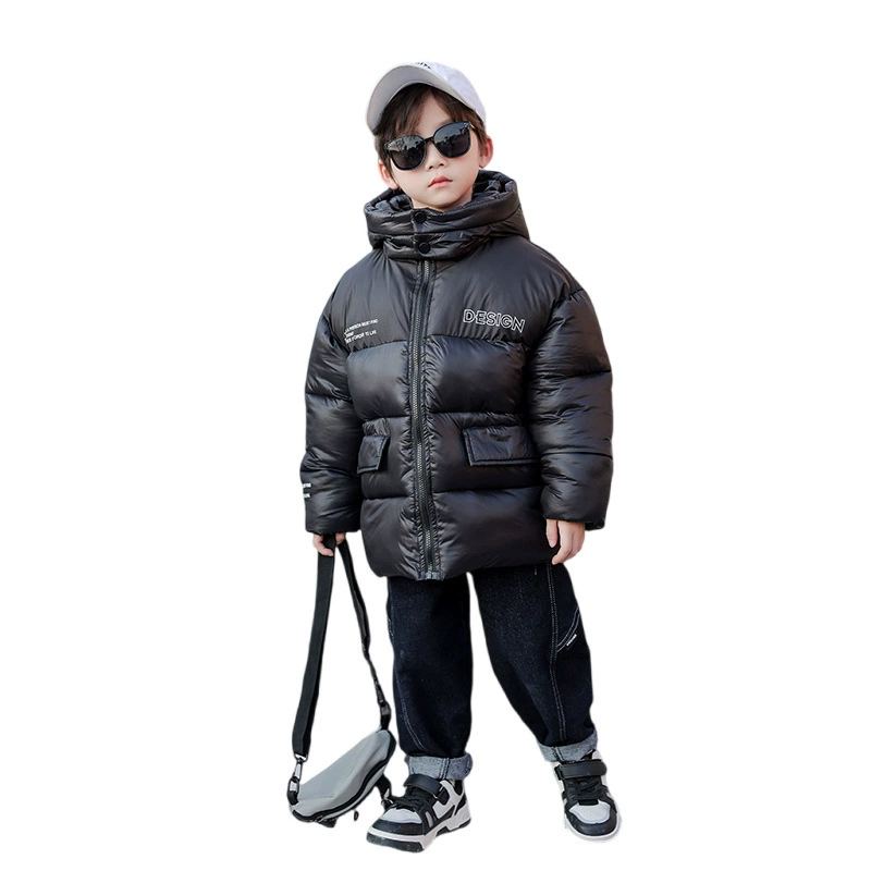 Детская зимняя стеганая демисезонная пуховая куртка для мальчиков, увеличенная толщина