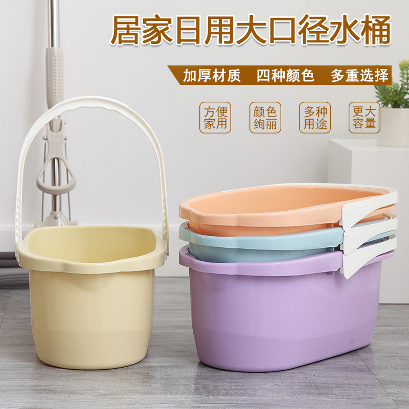 공장 직판 직사각형 플라스틱 걸레통, 플라스틱 면 걸레 세척용 휴대용 평면 걸레통, 원피스 배송