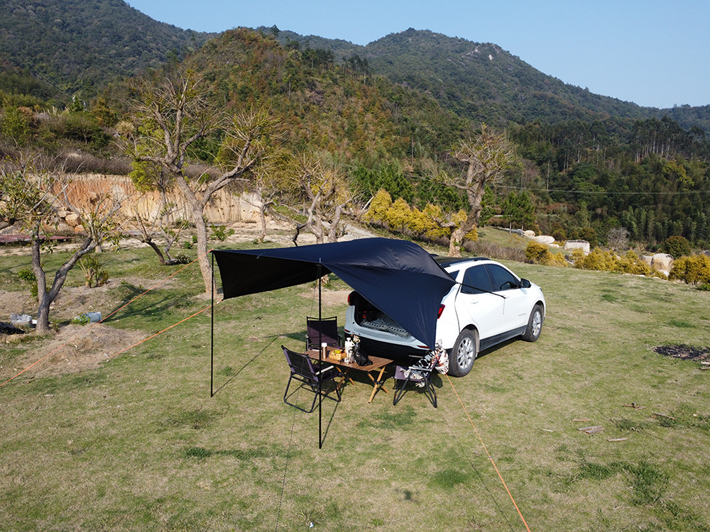 [Foreign Trade Export] All-vehicle General Purpose Rear Sky Curtain Self-driving Tour Outdoor Camping Black Rubber Car Side Account Sky Curtain