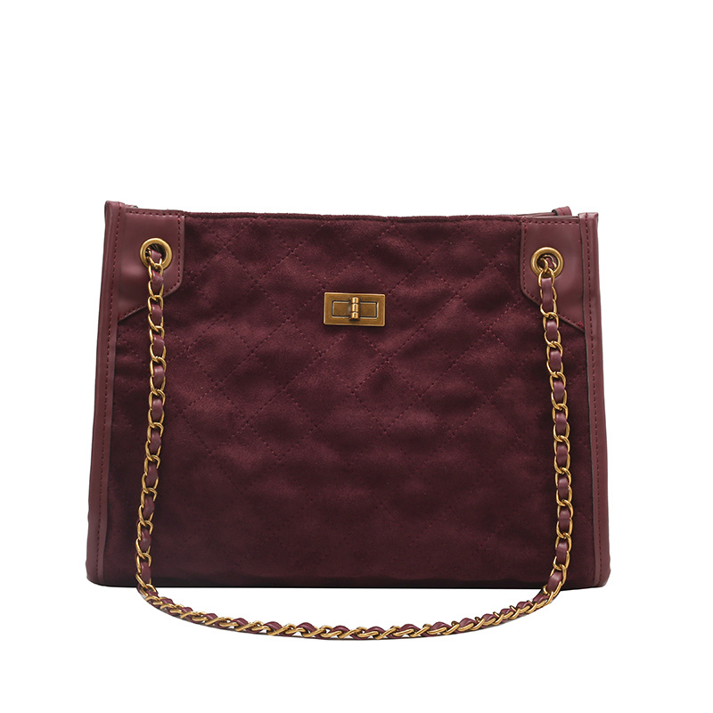 Vagabundo de moda de alta calidad cadena de tela de hombro bolso de doble propósito de mujer ocio de gran capacidad bolsa de viaje