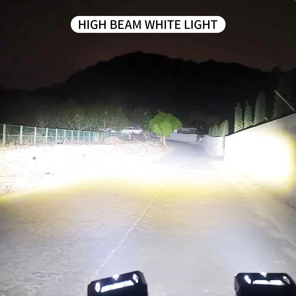 Transfronterizo de alta potencia lente de alta brillantez motocicleta foco LED vehículo eléctrico auxiliar luz de batería coche luz de alta brillantez