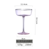Heart pink gold rim cocktail cup
