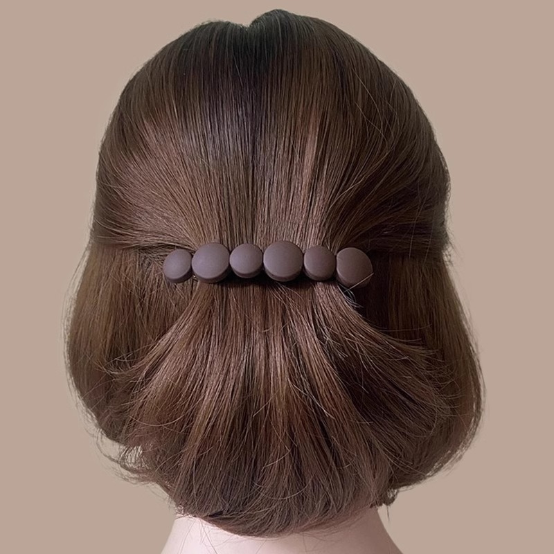 Pinza de resorte de una palabra horquilla horizontal clip de Cabeza trasera clip tocado Período de cabello corto Volumen de cabello menos horquilla 2024 Nuevo