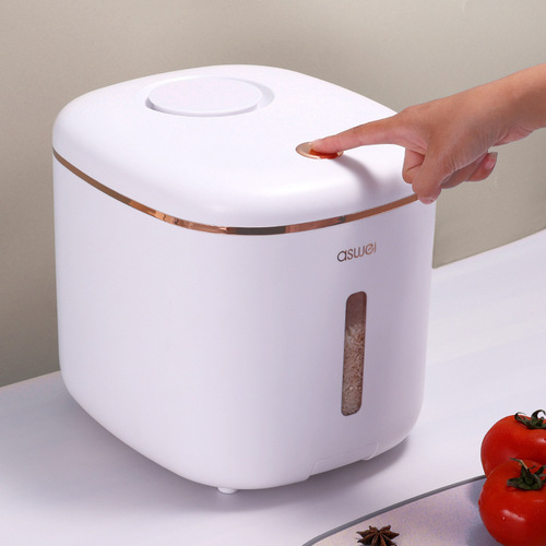 Automatically loaded rice bucket household insect-proof and moisture-proof sealed rice storage box rice flour light luxury style rice storage tank