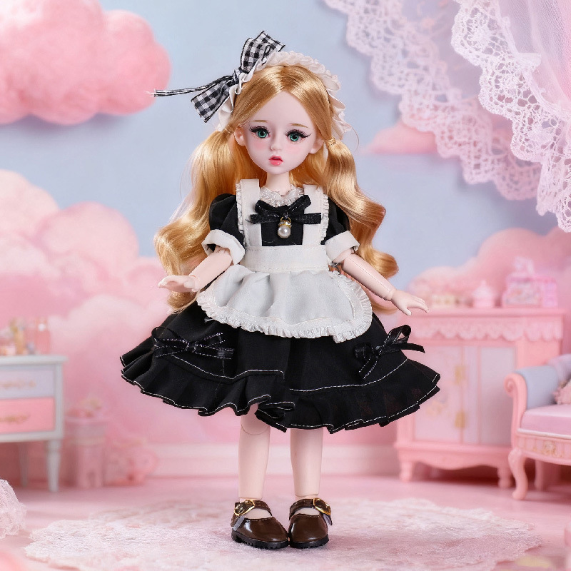 Prinsessklänning för 32cm bjd docka outfit för flickor_voghion.com