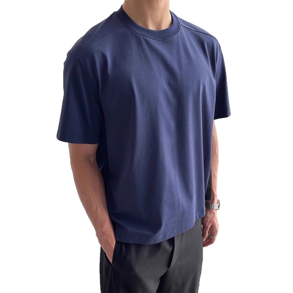 Men's Clothing Men's Quick Drying Short Sleeve T-Shirt Small Neckline Boxy Basic Shoulder Defining Top For Formal & Casual_voghion.com