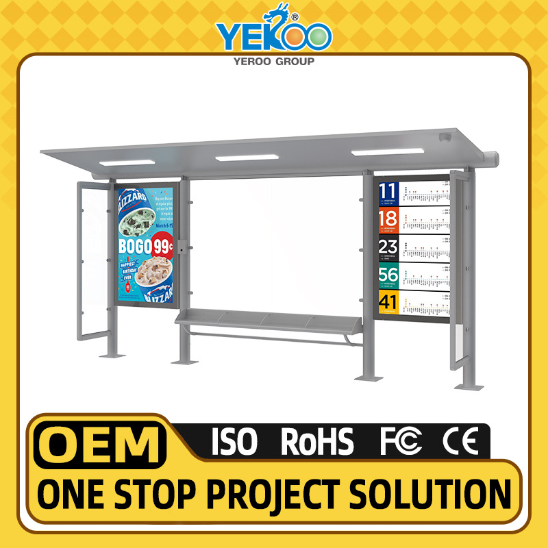 High Quality Galvanized Steel  Bus Stop Shelter for Sale