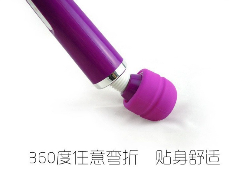 Large Plug-In AV Wand Vibrator for Women, Silicone Clitoral Massager, Orange — detail image 13