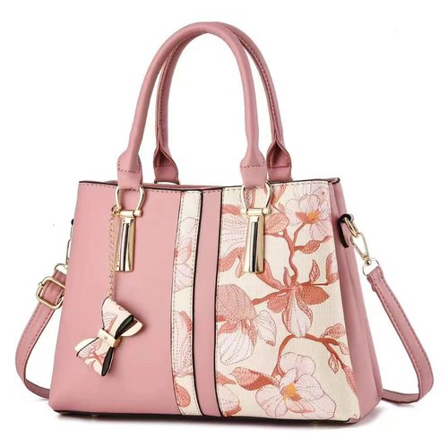 Large Capacity Handbag 2024 New Fashion Embroidered Single Shoulder Bag Single Shoulder Middle-Aged Durable High-Quality Simple Lightweight