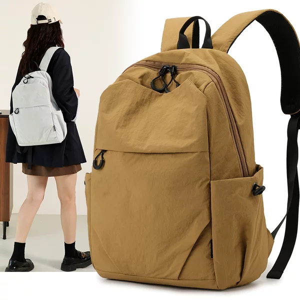 Versatile Nylon Backpack for Men, Small Size, Trendy Brand, Lightweight Student School Bag, Sports, Commuting, Travel Small Backpack for Women, Waterproof