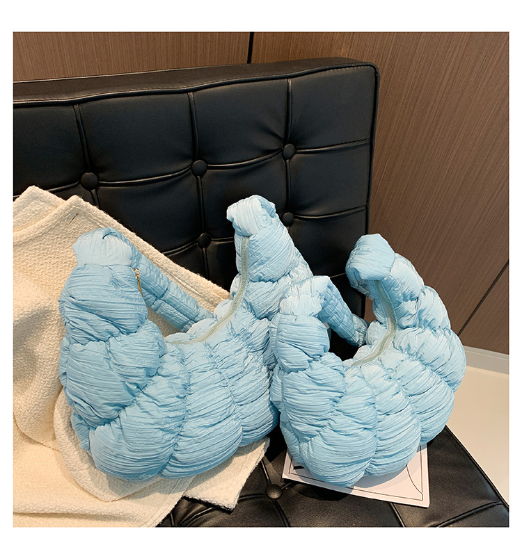 Women's Bags new croissant cloud bag pleated one shoulder crossbody sponge light versatile casual fashion dumpling women's bag_ipsvogv.com