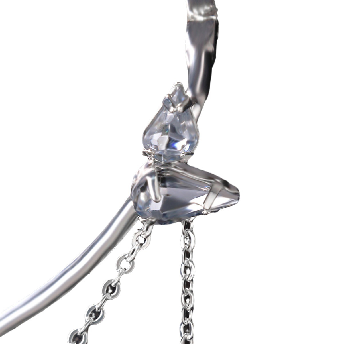 Moda nuevo rhinestone gafas Marco europeo y americano personalidad sin lente cadena colgante gafas marco accesorios de moda para mujeres