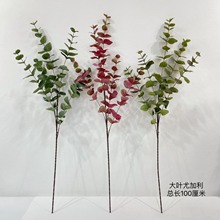 仿真高品质 大叶尤加利 桉树叶婚庆家居装饰插花布置造景拍摄批发