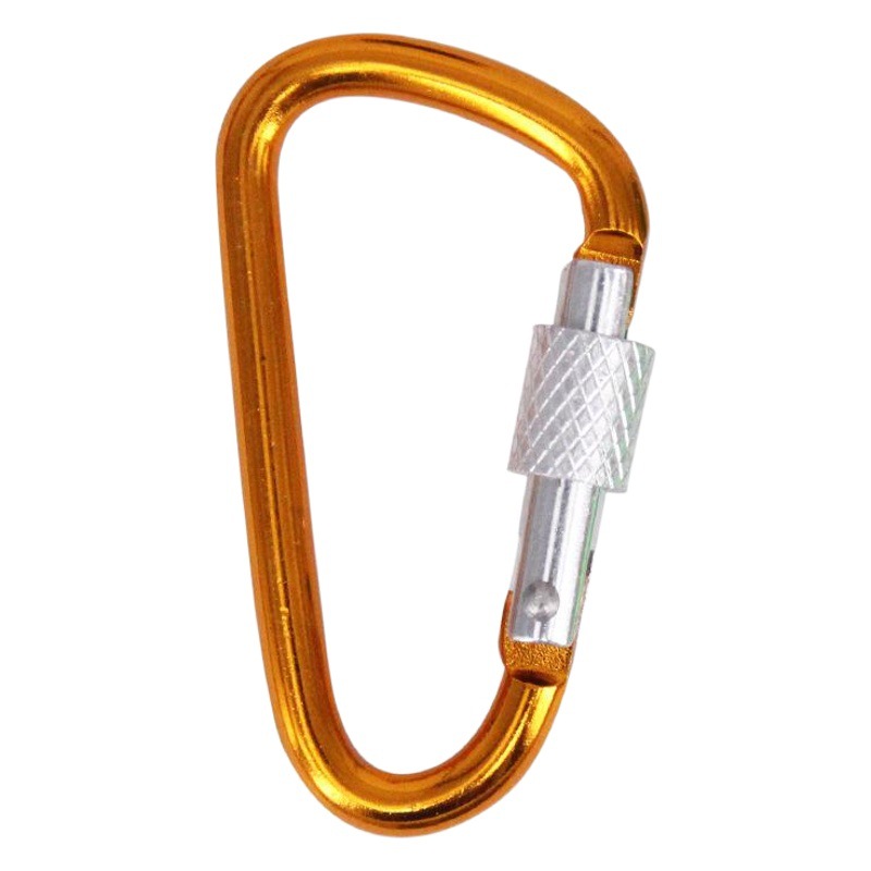 No. 5 aluminum alloy carabiner D-type lock threaded buckle outdoor key case buckle Bluetooth speaker hanging buckle in stock
