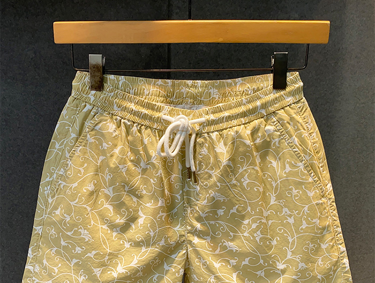 Men's Clothing Men's Summer Fashionable Unique Red Print Beach Sporty Casual Four Point Shorts Thin Style Trendy Brand_viptrois.com