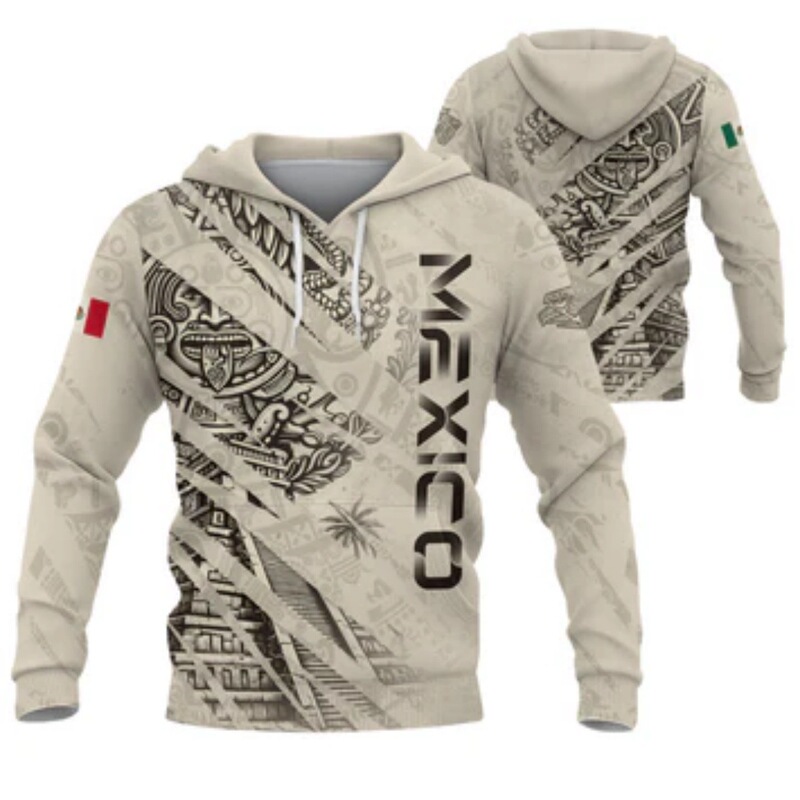 Hooded long-sleeve top, new loose pullover clothing for men, popular in Mexico, 3D digital printing, direct from the factory Hooded long-sleeve top, new loose pullover clothing for men, popular in Mexico, 3D digital printing, direct from the factory