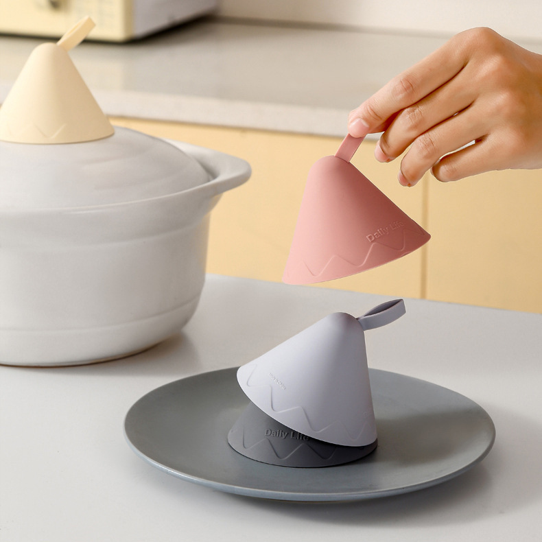 2024 New Silicone Pot cap pot handle heat insulation gloves high temperature resistant casserole enamel pot anti-scald cap clip