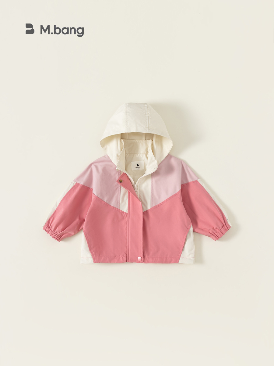 Youbao Chaqueta con capucha para niños Ropa para niños Primavera y otoño Chaquetas nuevas para niñas Chaqueta de punto superior a juego de color occidental para bebés