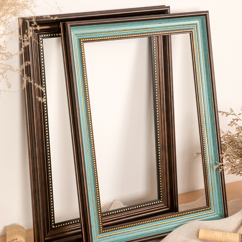 American Oil Painting Frame Outer Frame Digital Oil Painting Frame Mounted Any Size Traditional Chinese Painting Children's Painting Retro Like Frame Wall Hanging