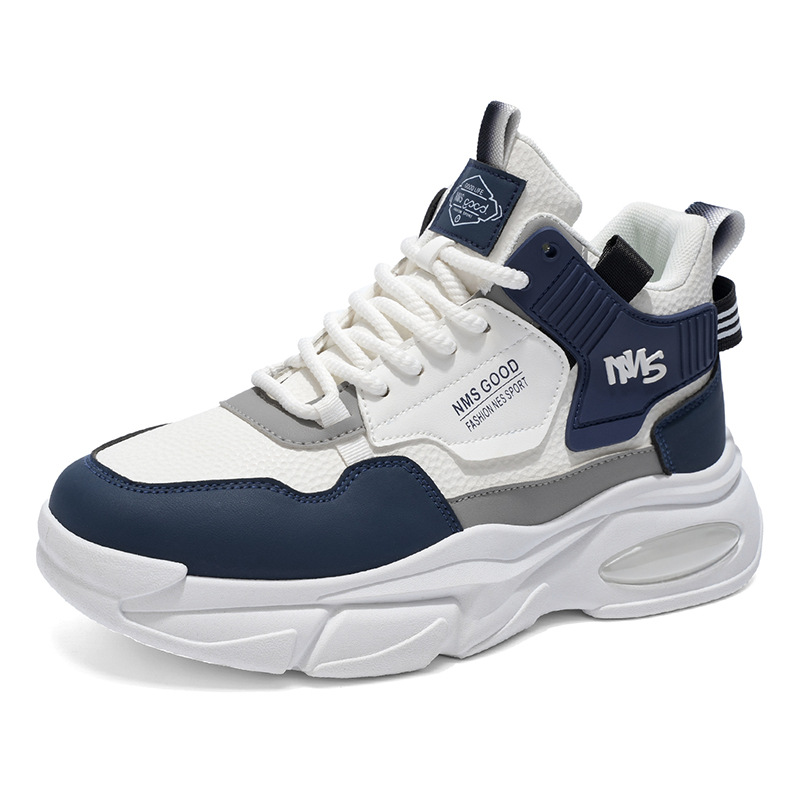 2025 otoño zapatos de hombre nuevos zapatos de deporte transpirables juveniles de alta altura tendencia versátil con suela gruesa zapatos casuales de papá hombre