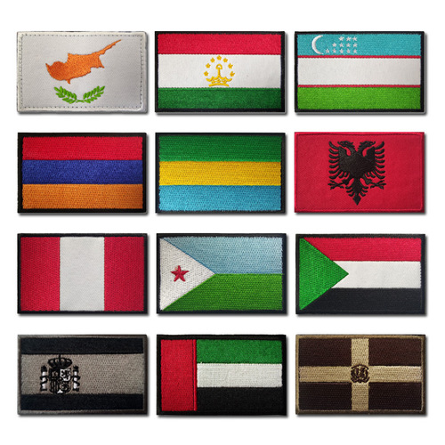 World flags embroidery Velcro seal bags accessories clothing accessories badges patches armbands foreign trade sources