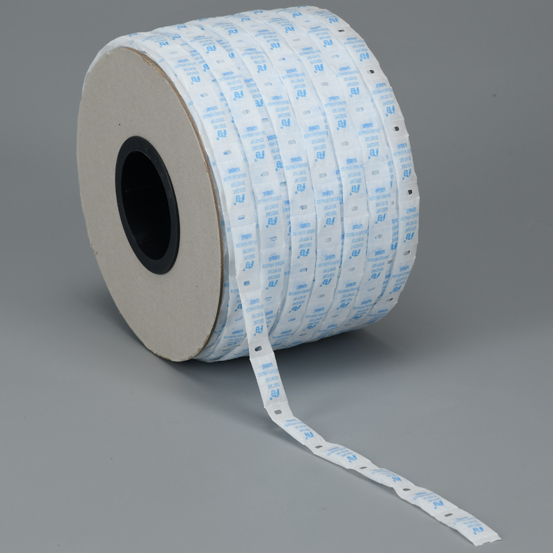 [Chengfeng] fabricante 1G en forma de rollo en inglés versión de silicona desecante de grado alimenticio punzonado desecante en forma de cadena