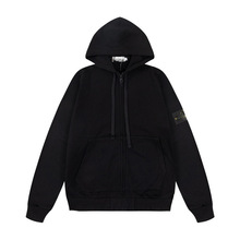 跨境Stone石头拉链卫衣帽衫徽标开衫帽卫衣情侣卫衣男女同款