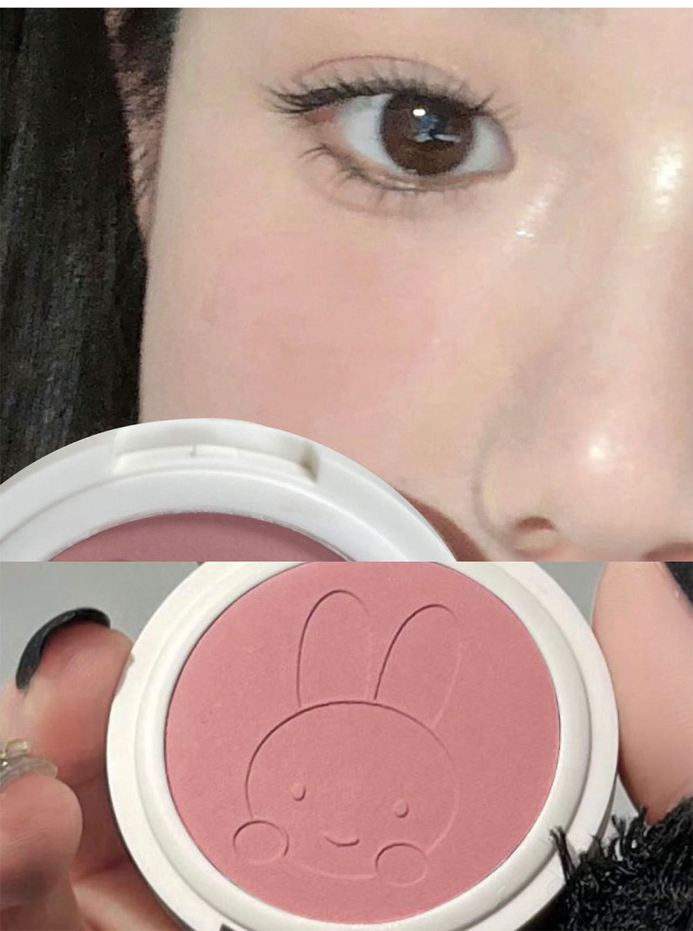 Little Good Rabbit single-color blush available in four colors, affordable light makeup cosmetics, student low-saturation makeup wholesale and consignment undefined