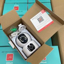 涂鸦390eyes无线WiFi双目摇头机摄像头高清夜视全景家用监控器IPC