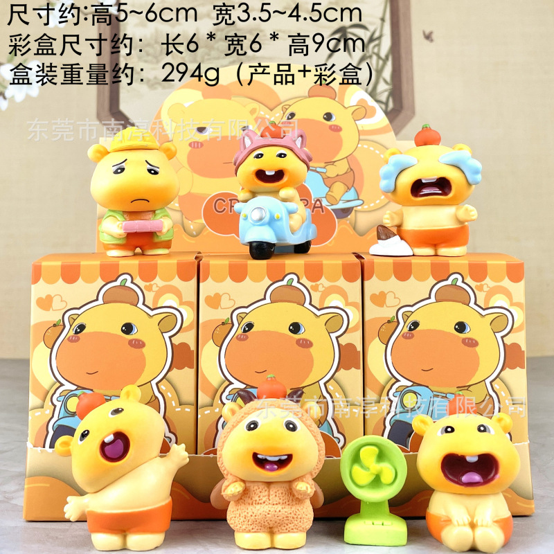 秋千卡皮巴拉盲盒手办小憨豆可爱水豚卡通摆件扭蛋机公仔批发代发|undefined