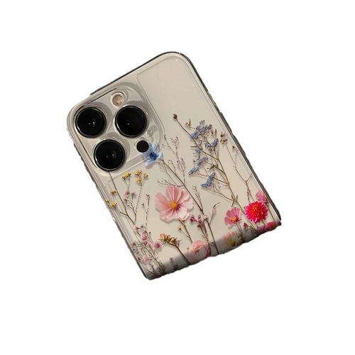 NS-style beautiful flower-themed phone case for Apple iPhone 15 Pro Max, iPhone 14 high-quality 13 soft shell