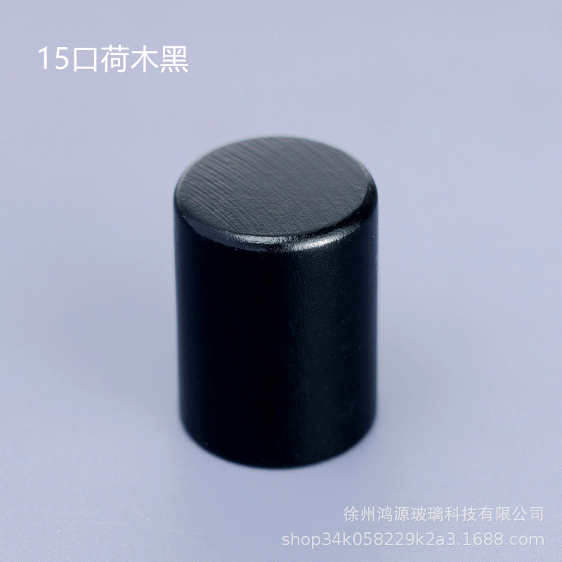 Venta al por mayor directa de fábrica en stock bayoneta botella de perfume cilíndrica multicolor cubierta de madera cosméticos cubierta de palo de rosa