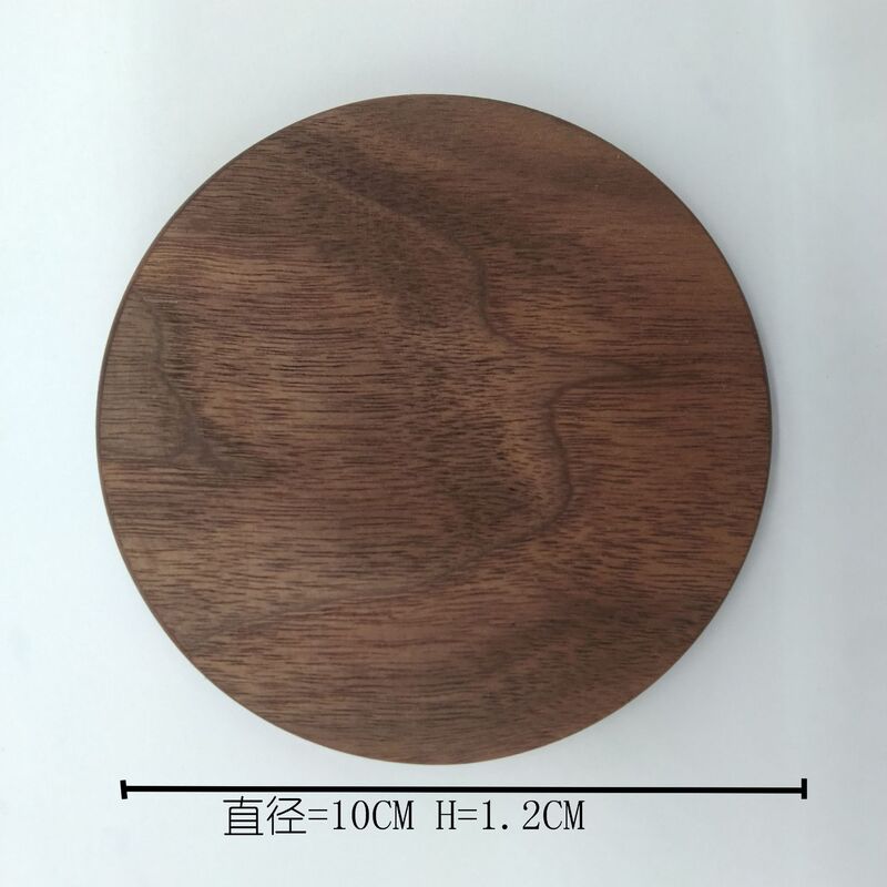 黒胡桃木カップマット実木カップマット家庭用四角いティーマット断熱マット禅意木製マット|undefined