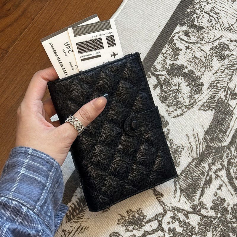 Passport Holder Wallet Combination Travel Abroad Passport Invoice Storage Women's Lightweight Compact Passport Wallet All-in-One