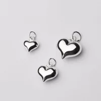 Трёхмер pendant сердцеобразный, ручка, ожерелье, anklet, бусины, аксессуары, образец серебро 925, ручная работа