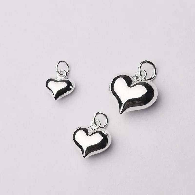 Трёхмер pendant сердцеобразный, ручка, ожерелье, anklet, бусины, аксессуары, образец серебро 925, ручная работа