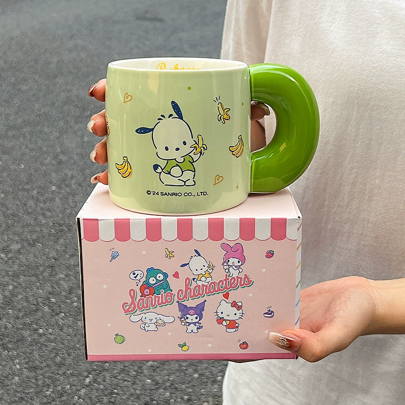 Керамическая кружка (Sanrio) 570 мл, милый дизайн — Hello Kitty и друзья