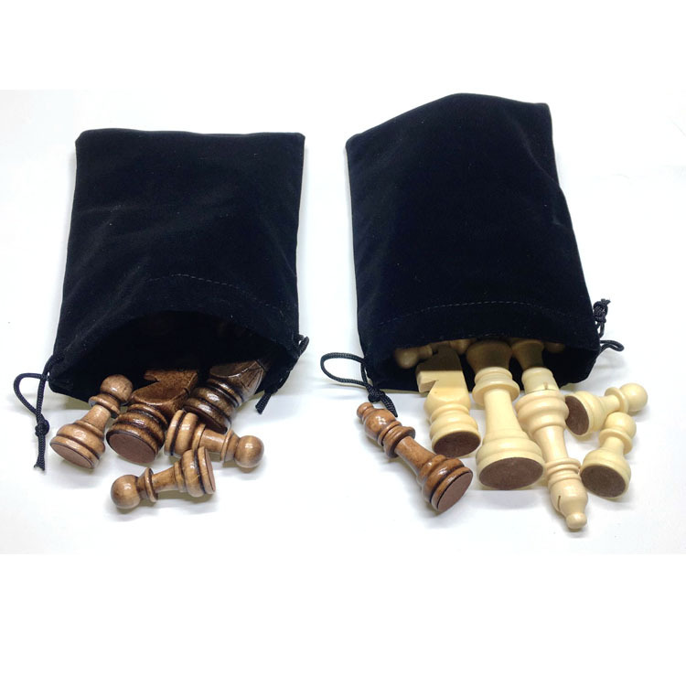 Piezas de ajedrez de madera Piezas de ajedrez de madera de 2,5 pulgadas Piezas de ajedrez de madera con franela en la parte inferior