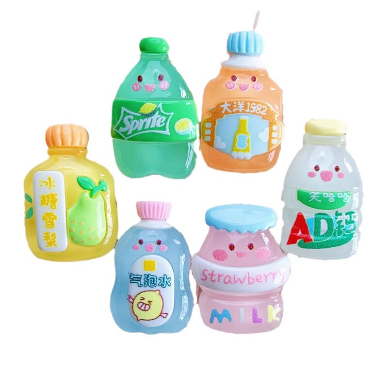 氷透明発光ドリンク樹脂アクセサリー diy クリーム接着剤下駄バックル水カップ冷蔵庫マグネットヘアピンヘッドロープパッチ|undefined