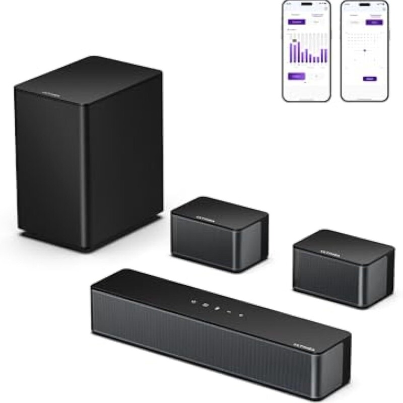 ULTIMEA Smart 5.1 Virtual Surround Poseidon D50 Soundbar Speaker 5.3 Bluetooth