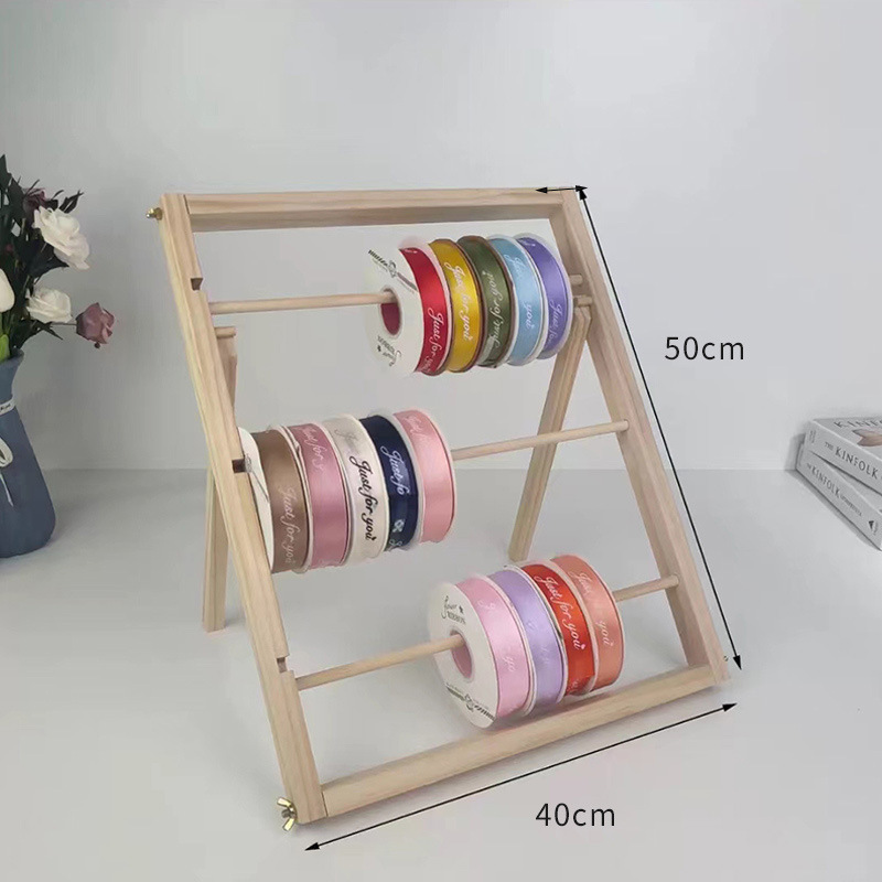 En stock cake shop cinta almacenamiento rack madera floristería cinta rack madera almacenamiento rack