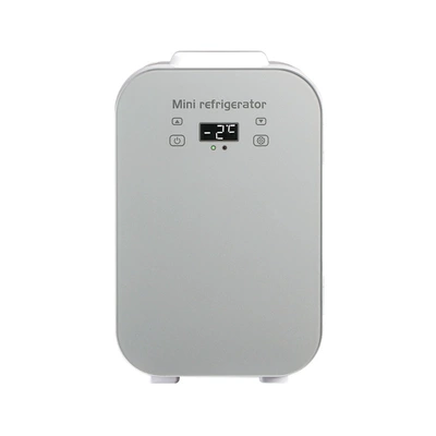 Single-core Digital Display 8L Car Home Dual-use Refrigerator Small Dormitory Home Car Beauty Mini Cold and Warm Mini Refrigerator (Soyuducular) - silver-digital-display-model-without-compressor-8l-us-gauge