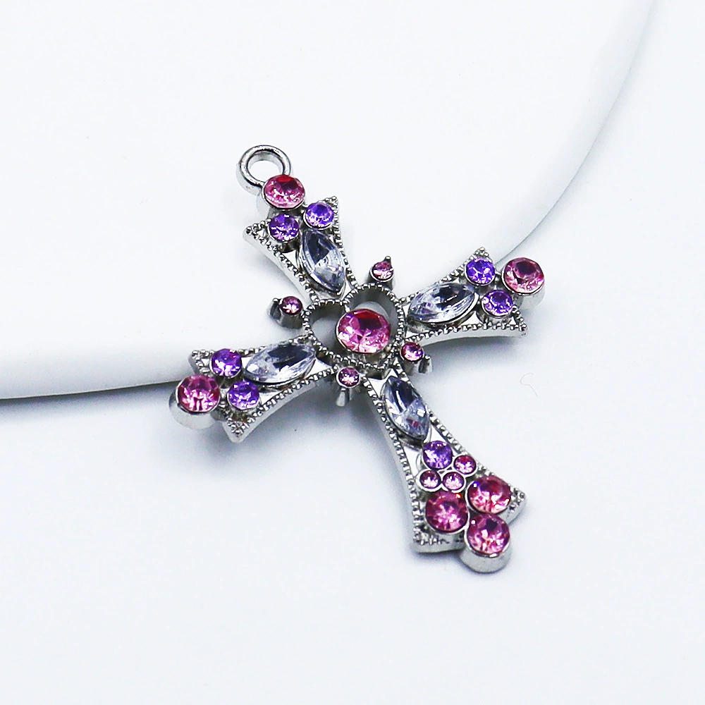 Fuchsia pendant hip-hop style, retro accessory, (Cross-border trading), micro incrustation, wholesale