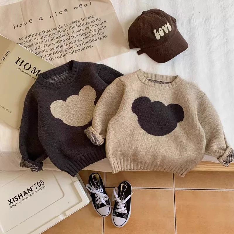 Boys' sweaters, base layer knitwear, 2025 spring/autumn/winter styles, new fashionable children's clothes, in stock.