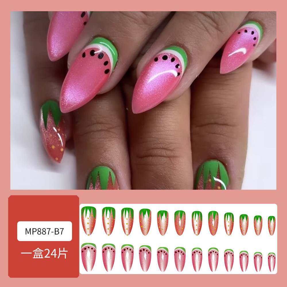 Puntas de uñas postizas de estilo europeo y americano, piezas de uñas desmontables de longitud media, uñas usables, puntas de uñas puras y elegantes.